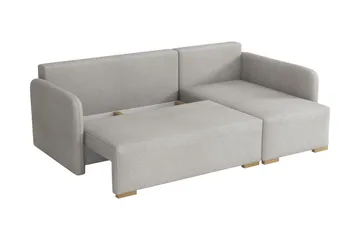 Amelus Sovesofa Med 4-Personers Divan - Hvid - Møbler - Sofaer - Sovesofaer