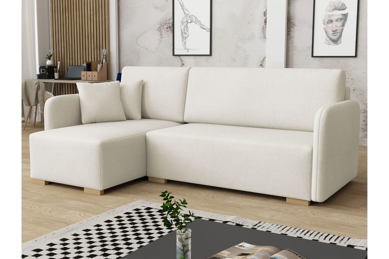 Amelus Sovesofa Med 4-Personers Divan, Hvid