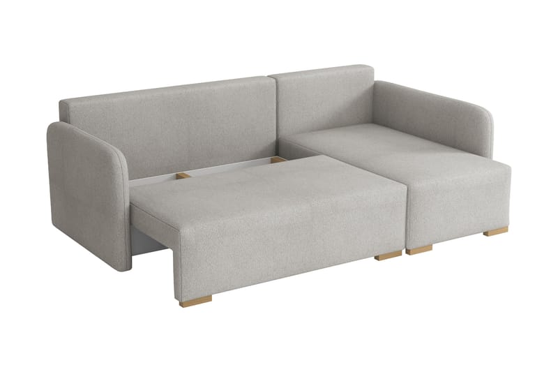 Amelus Sovesofa Med 4-Personers Divan - Hvid - Møbler - Sofaer - Sovesofaer