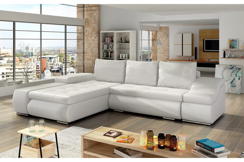 Amieva sovesofa - Hvid - Sovesofaer - 4 personers sovesofa