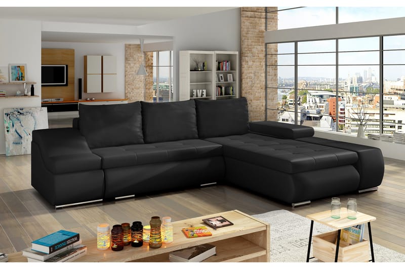 Amieva sovesofa - Sort - Sovesofaer - 4 personers sovesofa