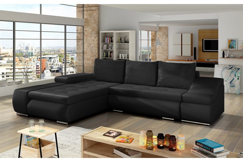 Amieva sovesofa - Sort - Møbler - Sofaer - Sovesofaer