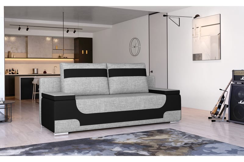 Amiranda 2-Pers. Sovesofa - Grå/Sort - Møbler - Sofaer - Sovesofaer