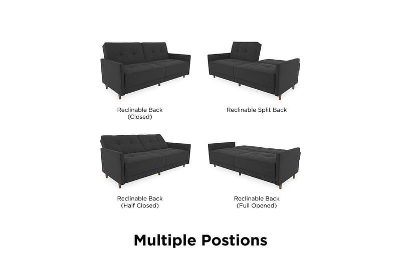 Andora Sovesofa Linnedgrå - Dorel Home - Møbler - Sofaer - Sovesofaer