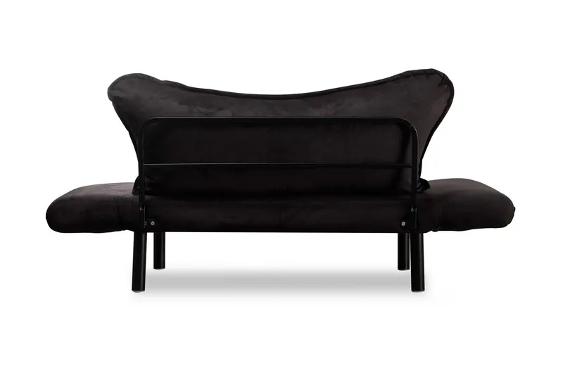Annabelle 2-personers Foldbar Sovesofa 66x182 cm i Fløjl - Sort - Møbler - Sofaer - Sovesofaer