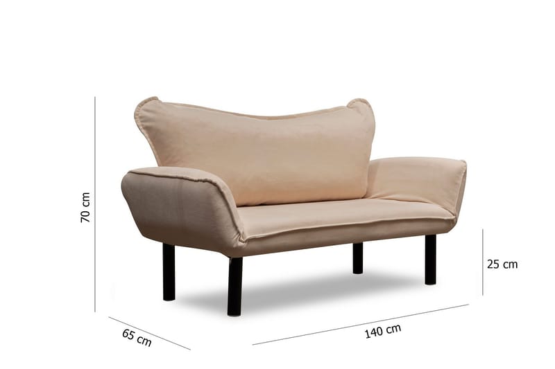 Annabelle sovesofa 2-pers - Beige - Møbler - Sofaer - Sovesofaer