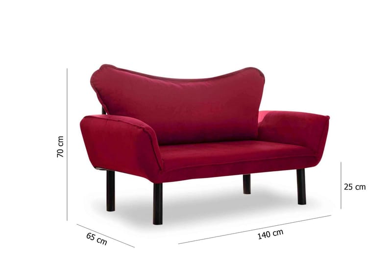Annabelle sovesofa 2-pers - Vinrød - Møbler - Sofaer - Sovesofaer