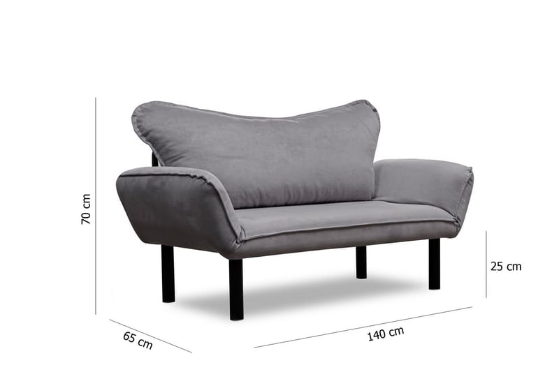 Annabelle sovesofa 2-pers - Grå - Møbler - Sofaer - Sovesofaer