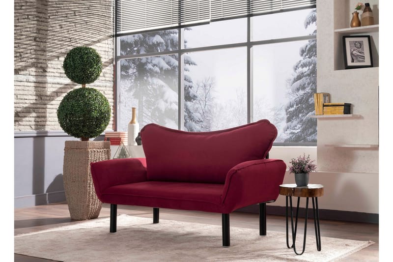 Annabelle sovesofa 2-pers - Vinrød - Møbler - Sofaer - Sovesofaer