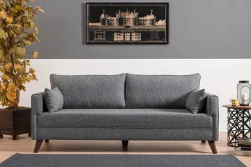 Antigua 3-personers Sovesofa 150x190 cm i Stof - Grå - Møbler - Sofaer - Sovesofaer