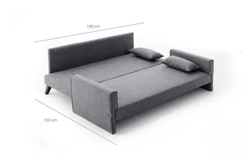 Antigua 3-personers Sovesofa 150x190 cm i Stof - Grå - Møbler - Sofaer - Sovesofaer