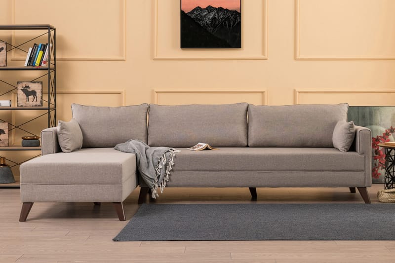 Antigua Divansovesofa til venstre - Beige - Møbler - Sofaer - Sovesofaer
