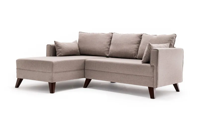 Antigua Divansovesofa til venstre - Beige - Møbler - Sofaer - Sofa med chaiselong - 4 personers sofa med chaiselong