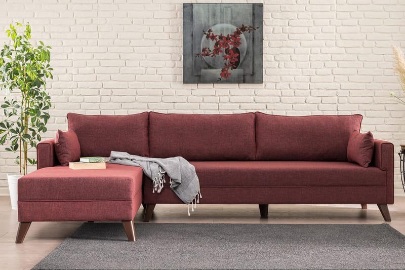 Antigua Divansovesofa til venstre - Rød - Møbler - Sofaer - Sovesofaer