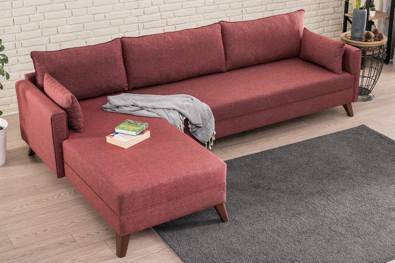 Antigua Divansovesofa til venstre - Rød - Møbler - Sofaer - Sovesofaer
