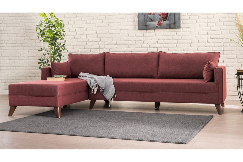 Antigua Divansovesofa til venstre - Rød - Møbler - Sofaer - Sovesofaer