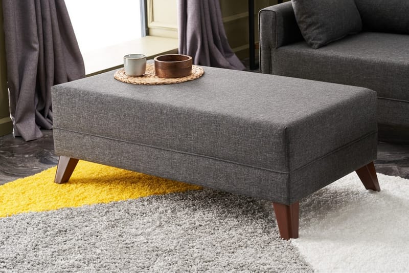 Antigua Mini Sovesofa med Chaiselong Højre - Antracit/Brun - Sovesofaer - Sovesofa chaiselong