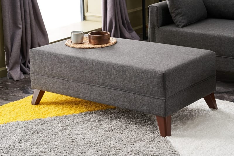 Antigua Mini Sovesofa med Chaiselong Højre - Antracit/Brun - Møbler - Sofaer - Sovesofaer
