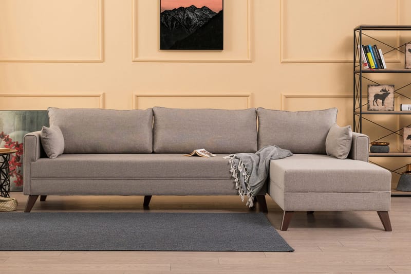 Antigua sovesofa med diva højre - Beige - Møbler - Sofaer - Sovesofaer