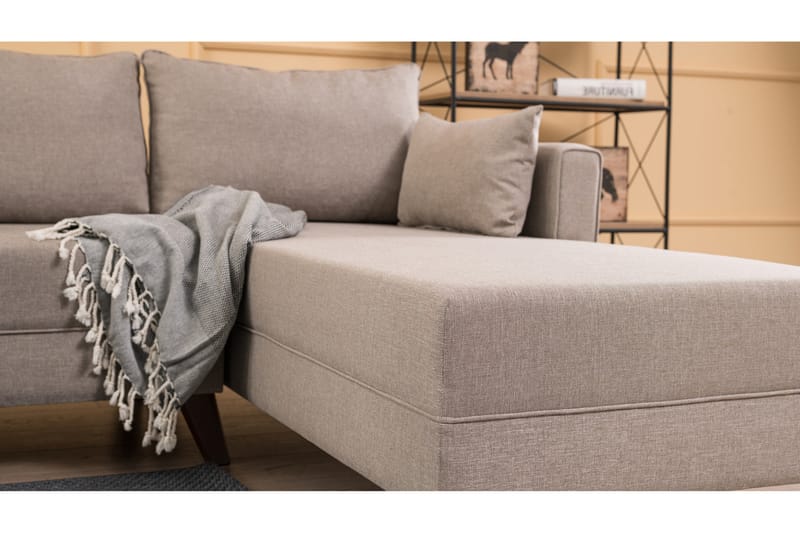 Antigua sovesofa med diva højre - Beige - Sovesofaer - Hjørnesovesofa