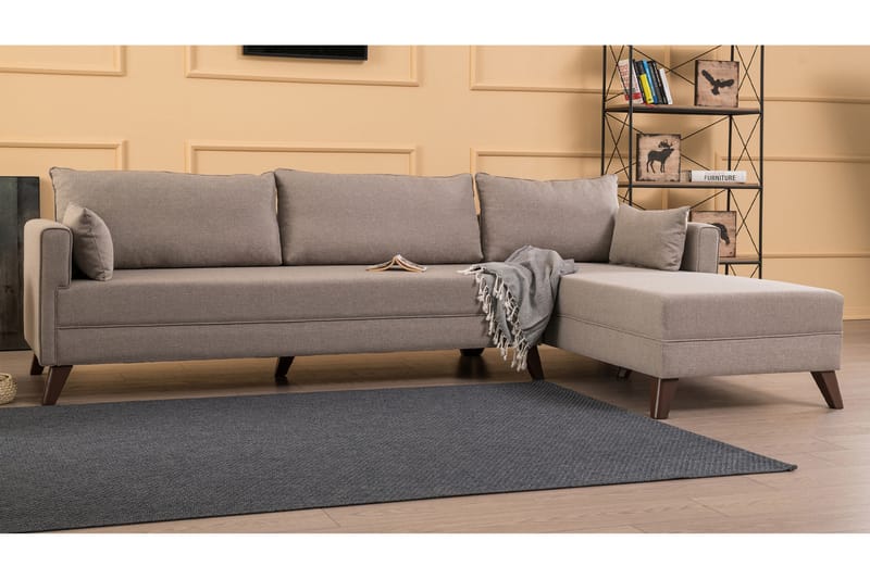 Antigua sovesofa med diva højre - Beige - Møbler - Sofaer - Sovesofaer