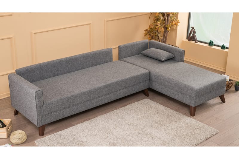 Antigua sovesofa med diva højre - Grå - Møbler - Sofaer - Sovesofaer