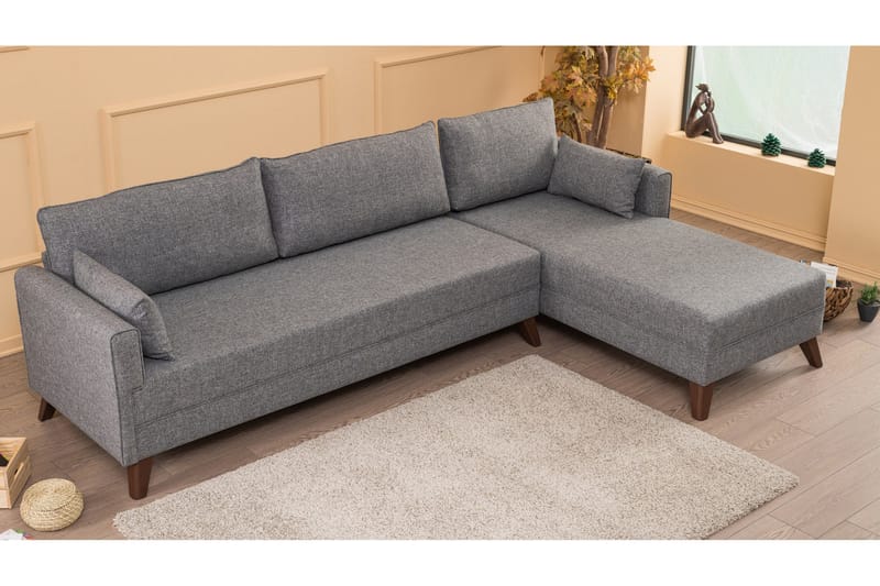 Antigua sovesofa med diva højre - Grå - Møbler - Sofaer - Sovesofaer