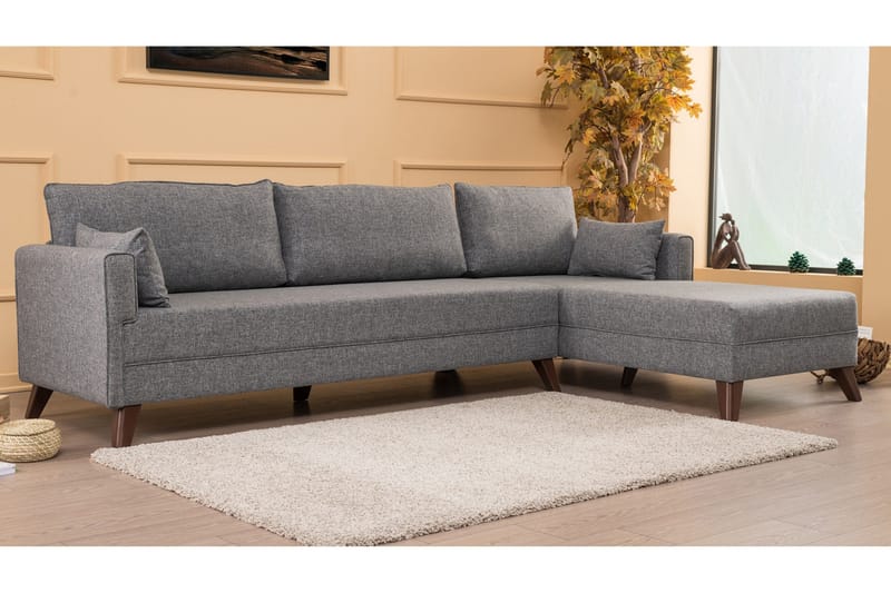 Antigua sovesofa med diva højre - Grå - Møbler - Sofaer - Sovesofaer