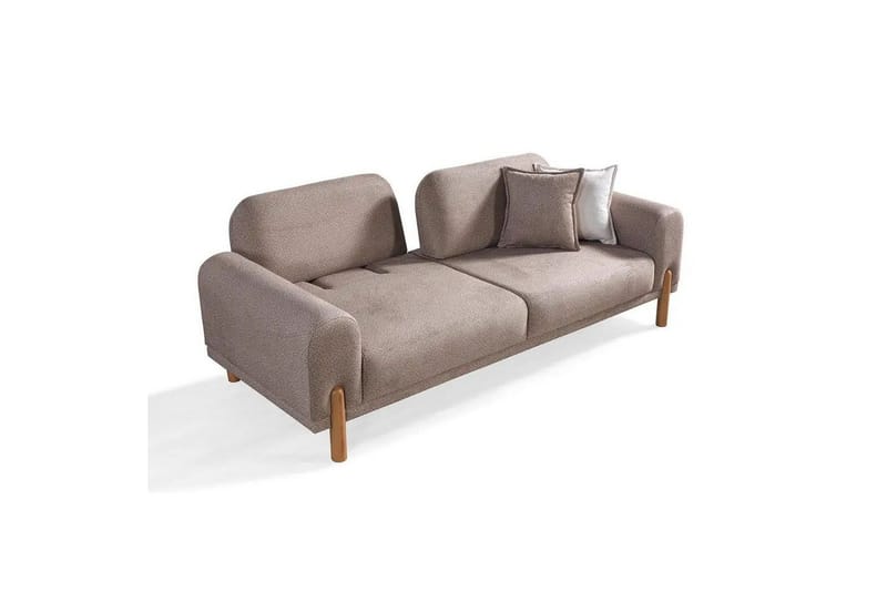Astran Rektangulær Sovesofa 93x190 cm i Bouclé - Muldvarpegrå - Møbler - Sofaer - Sovesofaer
