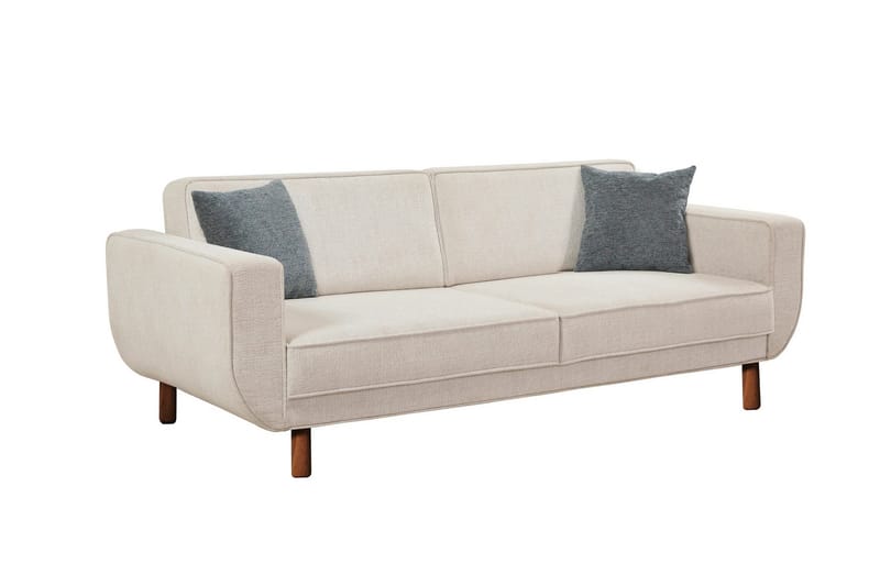 Austen 3-personers Sovesofa, Creme