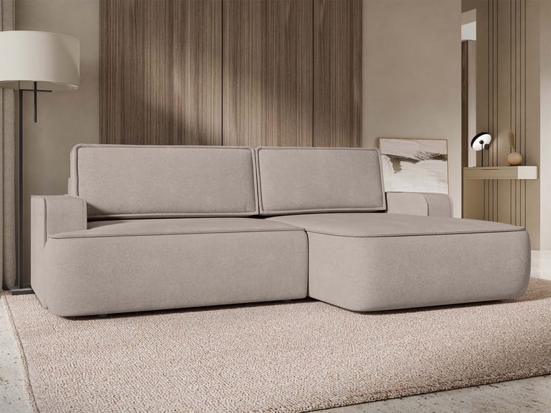 Avignon Sovesofa med chaiselong 3-personers - Beige - Møbler - Sofaer - Sovesofaer