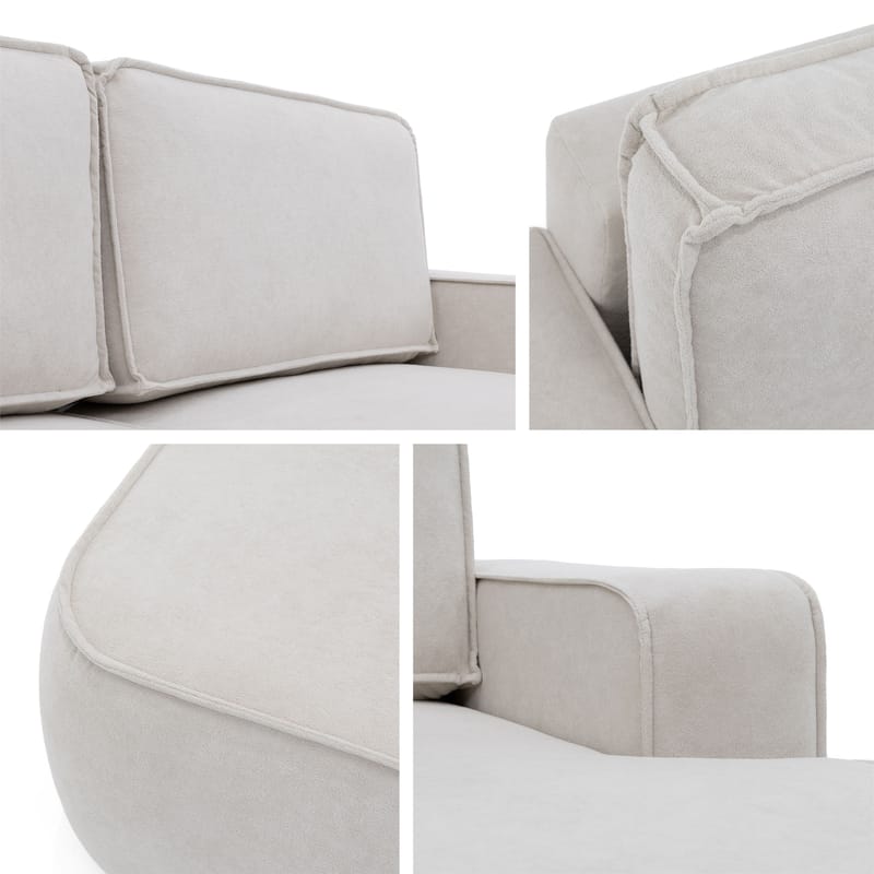 Avignon Sovesofa med chaiselong 3-personers - Hvid - Møbler - Sofaer - Sovesofaer