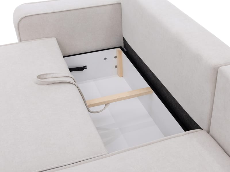 Avignon Sovesofa med chaiselong 3-personers - Hvid - Møbler - Sofaer - Sovesofaer