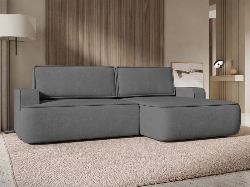 Avignon Sovesofa med chaiselong 3-personers - Grå - Møbler - Sofaer - Sovesofaer