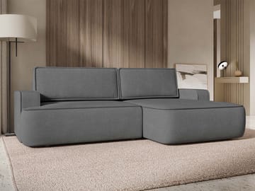 Avignon Sovesofa med chaiselong 3-personers - Grå - Møbler - Sofaer - Sovesofaer