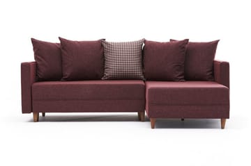 Aydama Sovesofa m. Chaiselong 4-Pers. 192x135 - Rød - Møbler - Sofaer - Sovesofaer