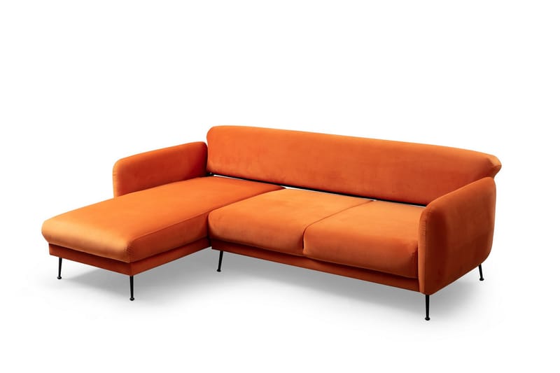 Azeriah Sovesofa med Chaiselong Venstre - Orange - Sovesofaer - Sovesofa chaiselong