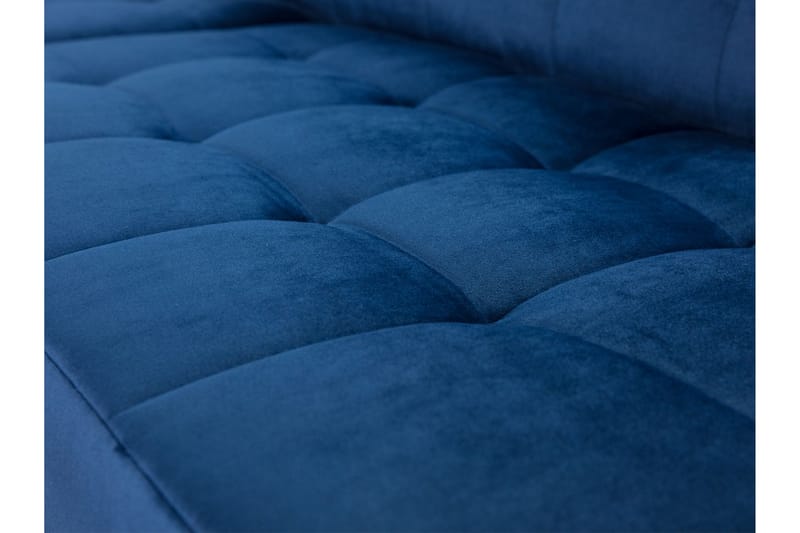 Azoulay Højrevendt Sovesofa 123x193 cm med Opbevaring i Fløjl - Grå - Møbler - Sofaer - Sovesofaer