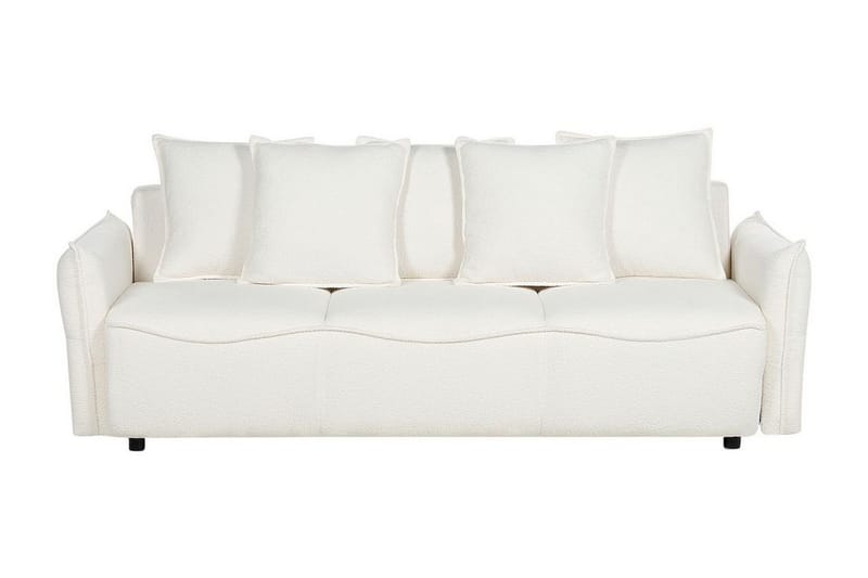 Balendin 3-personers Sovesofa 146x195 cm med Opbevaring i Bouclé, Offwhite