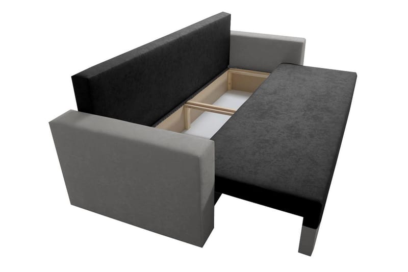 Banaso Sofa - Sort/Rød - Sovesofaer - 3 personers sovesofa - Velour sofaer