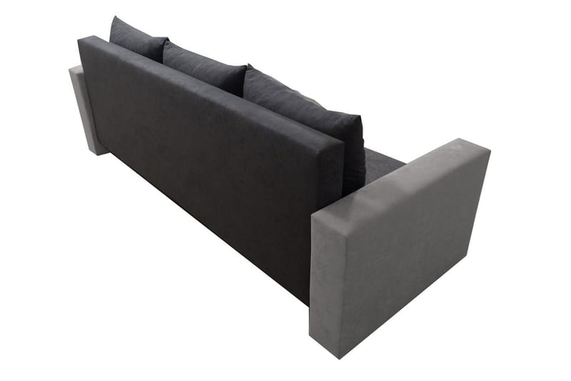 Banaso Sofa - Sort/Rød - Sovesofaer - 3 personers sovesofa - Velour sofaer