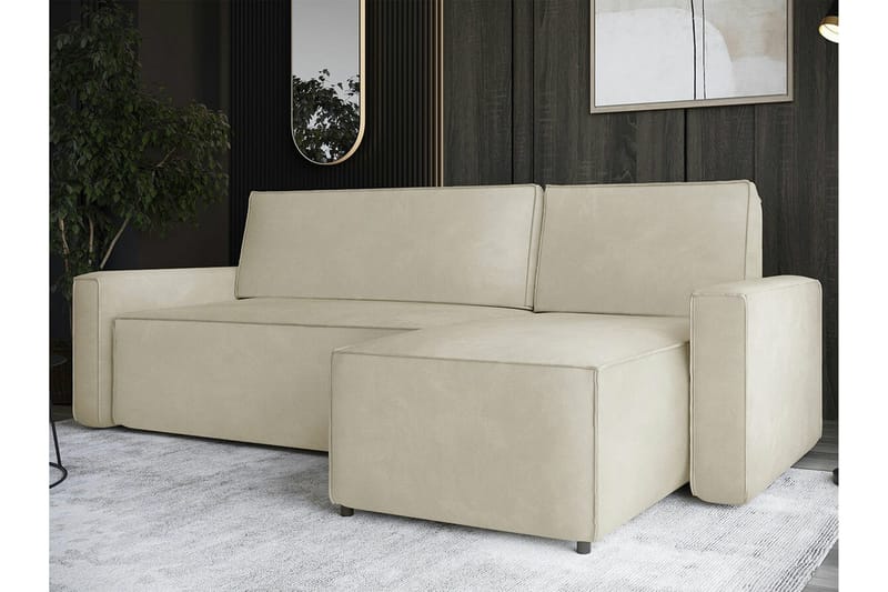 Bandon 3-personers Hjørnesovesofa - Beige - Sovesofaer - Hjørnesovesofa