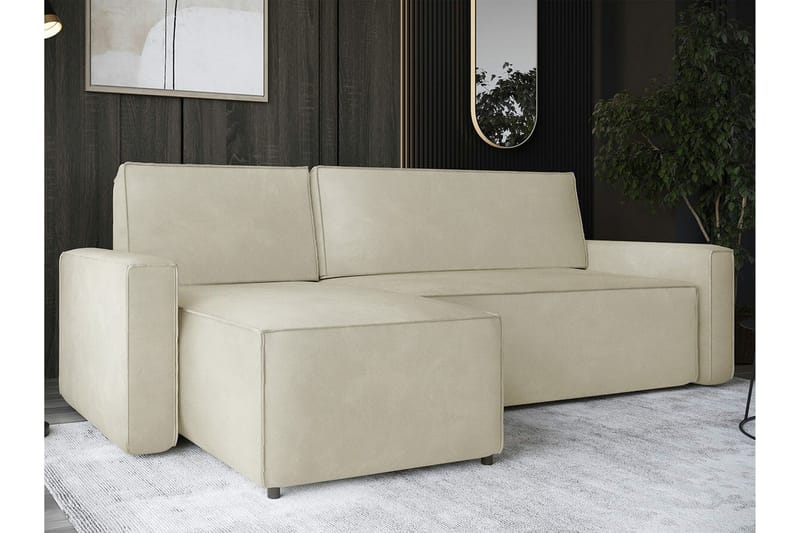 Bandon 3-personers Hjørnesovesofa - Beige - Sovesofaer - Hjørnesovesofa