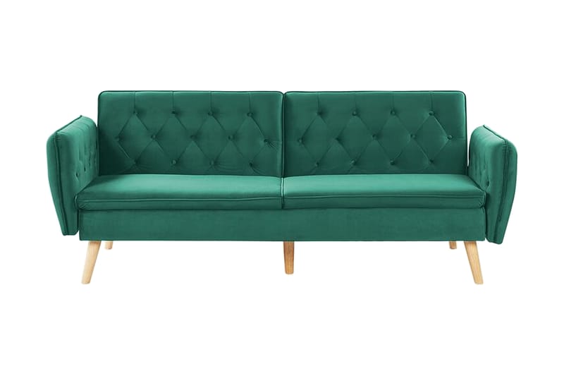 Bardu 2-Pers. Sovesofa - Velour/Mørkegrøn - Sovesofaer - 2 personers sovesofa