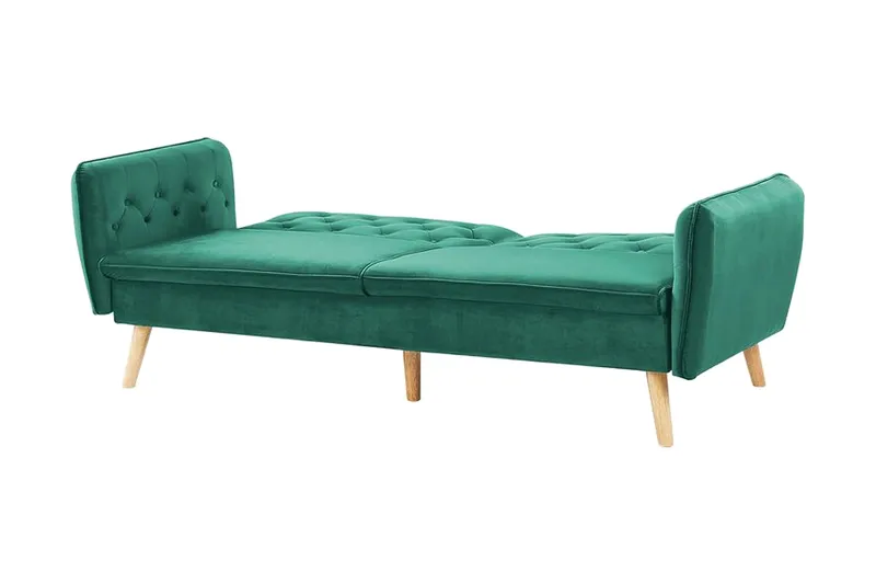 Bardu 2-Pers. Sovesofa - Velour/Mørkegrøn - Møbler - Sofaer - Sovesofaer