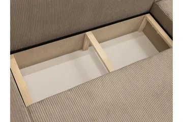 Barile Sovesofa med Chaiselong 3-personers i Plys - Hvid - Møbler - Sofaer - Sovesofaer