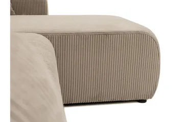 Barile Sovesofa med Chaiselong 3-personers i Plys - Hvid - Møbler - Sofaer - Sovesofaer