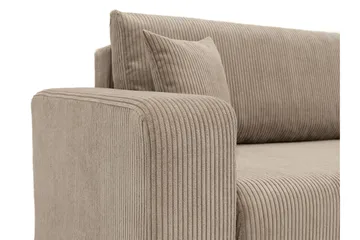 Barile Sovesofa med Chaiselong 3-personers i Plys - Hvid - Møbler - Sofaer - Sovesofaer