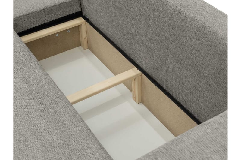 Barile Sovesofa med Chaiselong 3-personers i Plys - Brun - Møbler - Sofaer - Sovesofaer