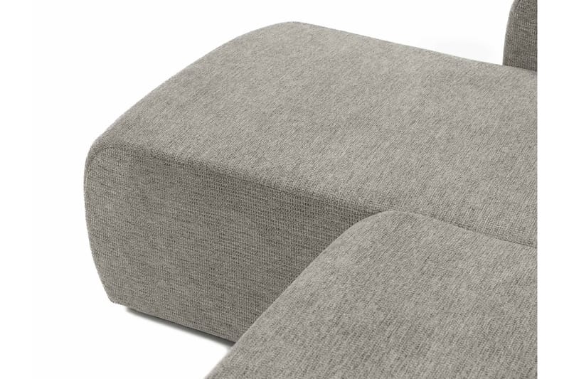 Barile Sovesofa med Chaiselong 3-personers i Plys - Grå - Møbler - Sofaer - Sovesofaer